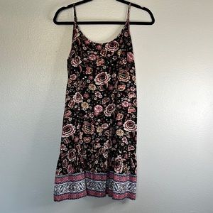 NWOT Shibever Floral Spaghetti Strap Ruffle Summer Dress sz M